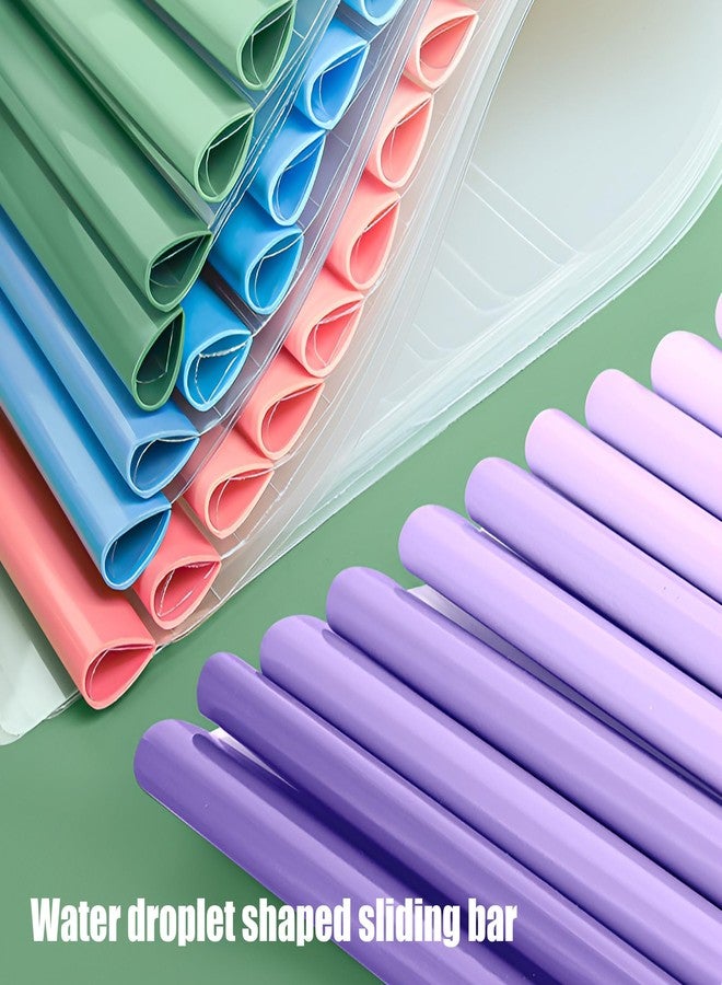 LamChyar 40 Pack Report Covers with 60 Sticky Tabs, Clear Report Covers with Sliding Bar, Clear Report Covers for A4 Paper, Presentation Folder with Marker Sticky Tabs(Gradient Color) - Image 2
