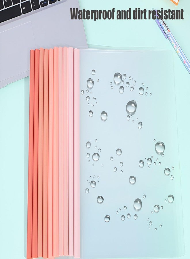 LamChyar 40 Pack Report Covers with 60 Sticky Tabs, Clear Report Covers with Sliding Bar, Clear Report Covers for A4 Paper, Presentation Folder with Marker Sticky Tabs(Gradient Color) - Image 3
