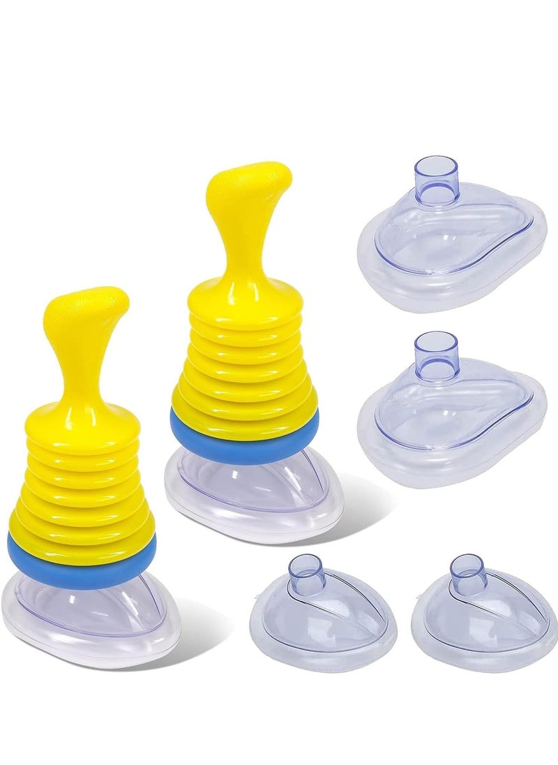Generic - 2pcs Choking Rescue Device for Kids and Adults, Portable Airway Assist Device, First Aid Choking Device for Kids and Adults with 4 masks of different sizes - Image 1