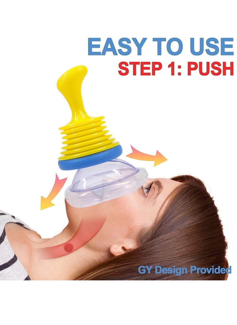 Generic - 2pcs Choking Rescue Device for Kids and Adults, Portable Airway Assist Device, First Aid Choking Device for Kids and Adults with 4 masks of different sizes - Image 1