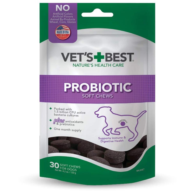 Vet's Best Probiotic Soft Chews Dog Supplement - Supports Dog Digestive Health - Promotes a Healthy Gut - 30 day supply - Image 1