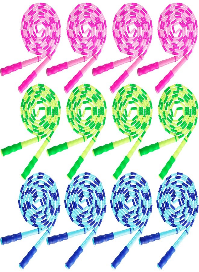 Tivcck 12 Pack Jump Ropes for Kids,Beaded Jump Rope,Adjustable Length Tangle-Free Segmented Jumping Rope,Beaded Skipping Ropes for Kids,Men,Women,Adults Exercise,8.2 Ft - Image 1
