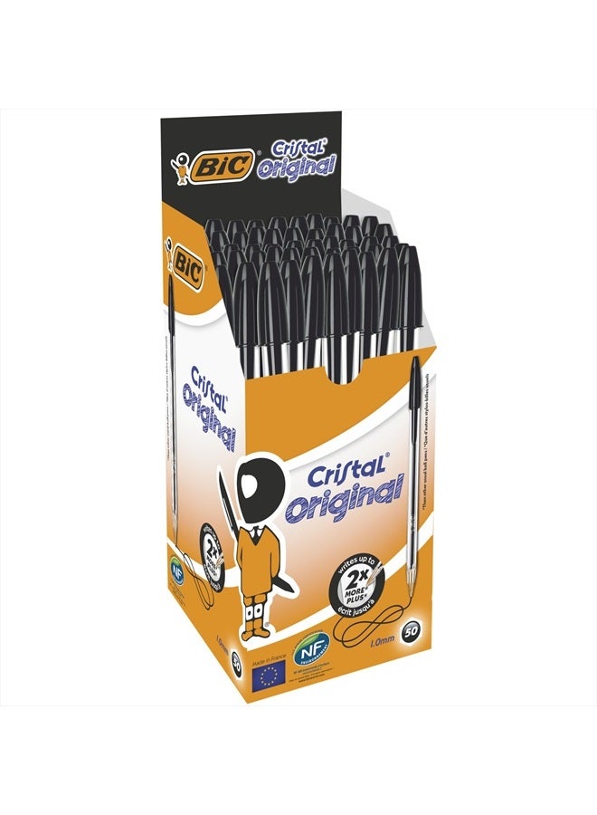 Bic Cristal Original 1.0 mm Ball Pen Pack of 50 - Image 1