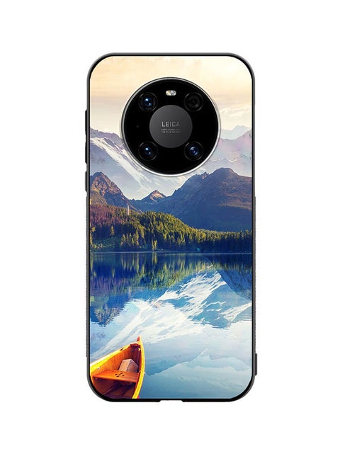 Protective Case Cover For Huawei Mate 40 Boat In River Scenery Design Multicolour