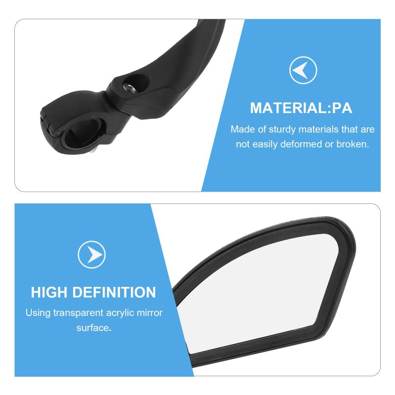 Adjustable Bike Mirror Wide Angle Rotatable Handlebar Rear View for Mountain Road Bikes - Image 4