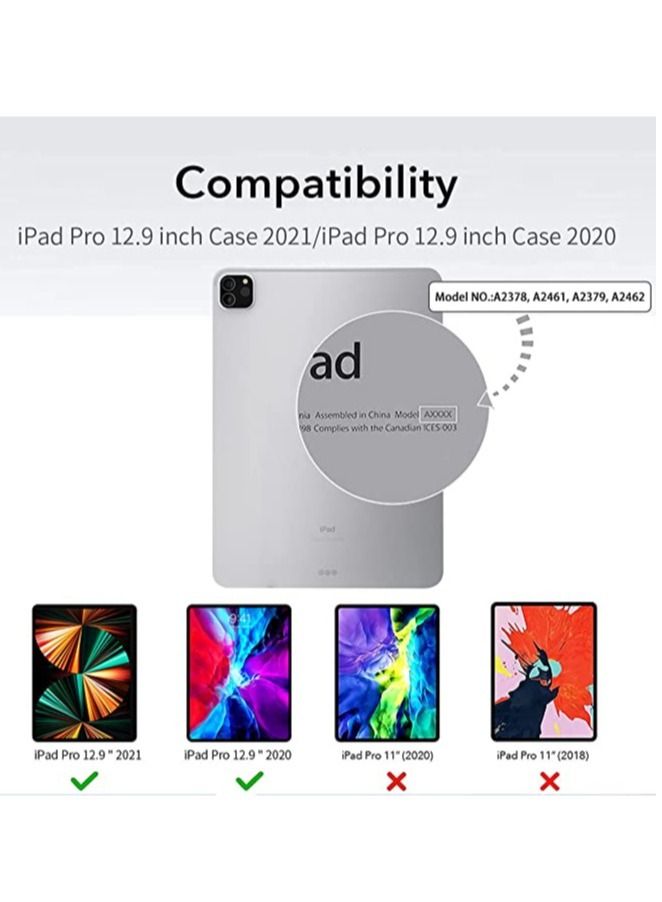 ELTRAZONE Clear Shock Absorbing Flexible TPU Protective Cover Transparent Slim With Pencil For iPad Pro 12.9 inch Case 2021 (5th Gen) - Image 4