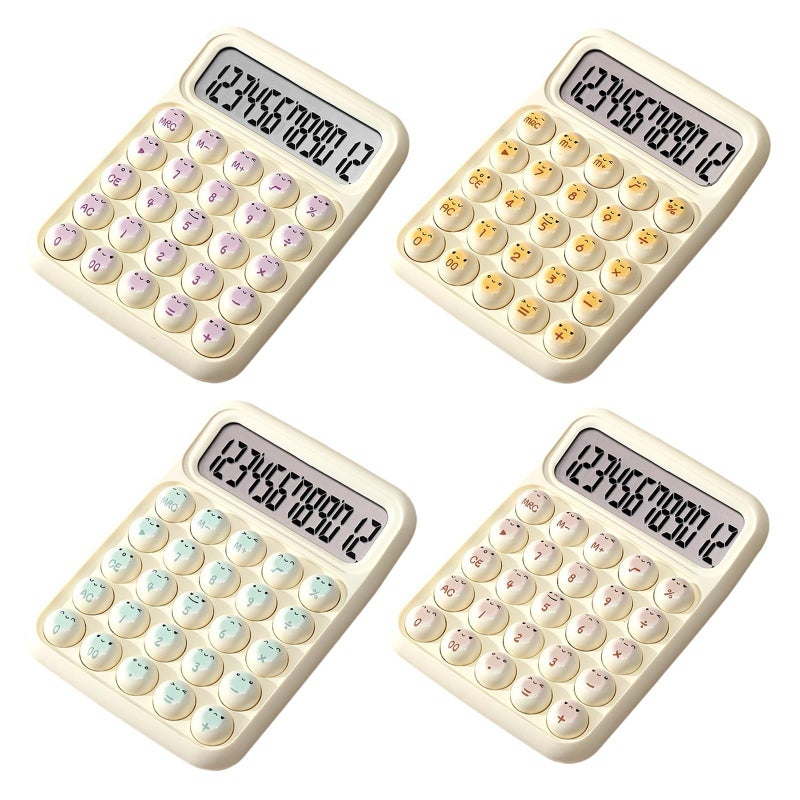 Professional Bread Electronic Calculator 12 Digit Display Portable Creative Colorful Milk Blue - Image 4