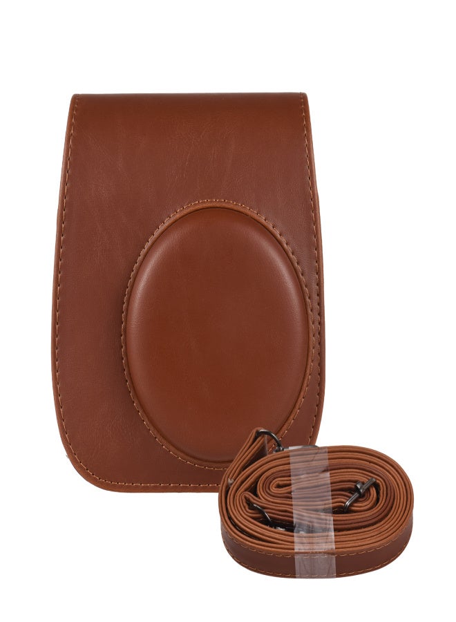 Instant Camera Storage Case Camera Bag PU Leather Magnetic Buckle with Shoulder Strap Compatible with Fujifilm Instax Mini 12/11/9/8 - Image 1