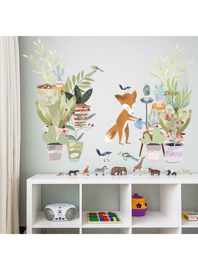 NIBEMINENT Self-Adhesive Fox Pattern Wall Sticker Multicolour 90 x 60cm - Image 5