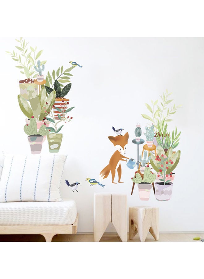 NIBEMINENT Self-Adhesive Fox Pattern Wall Sticker Multicolour 90 x 60cm - Image 3