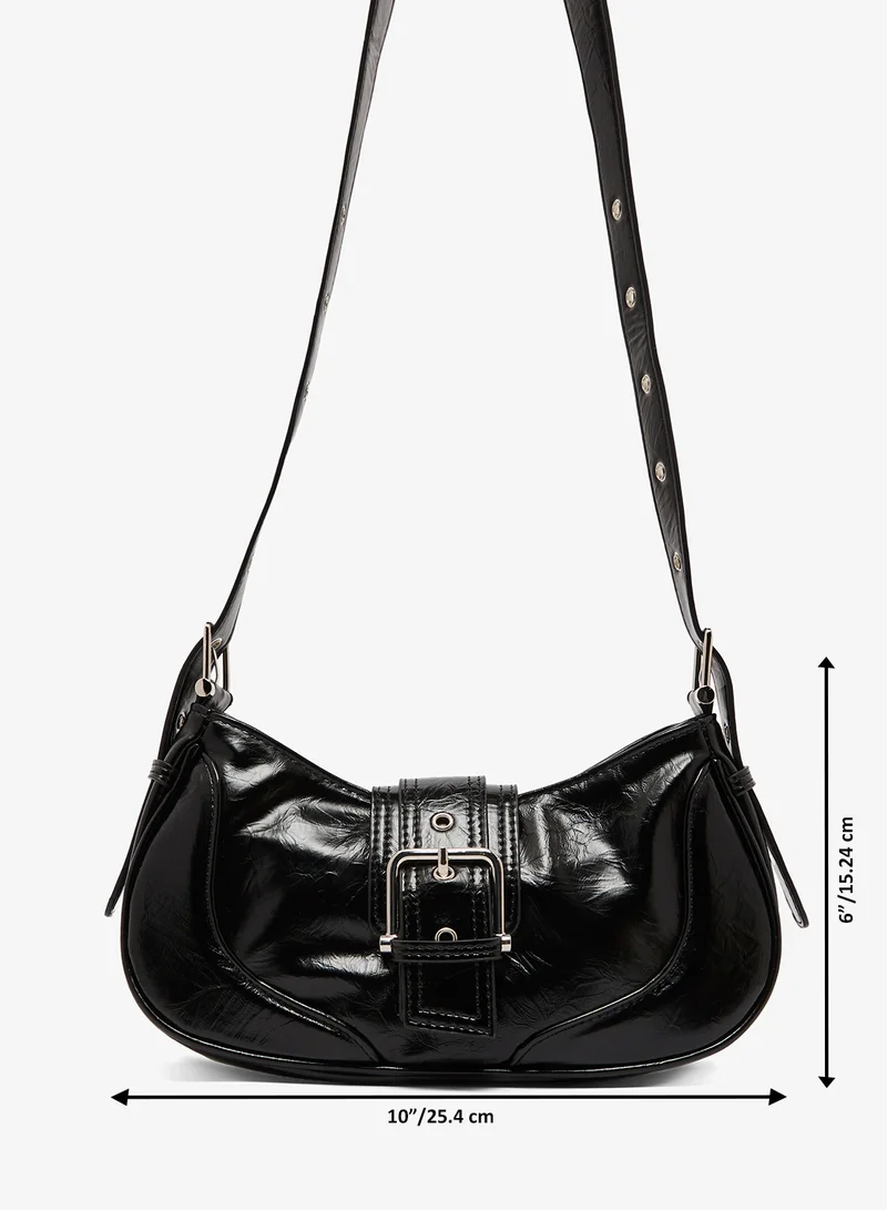 ELLA East-To-West Metal Buckle Bag