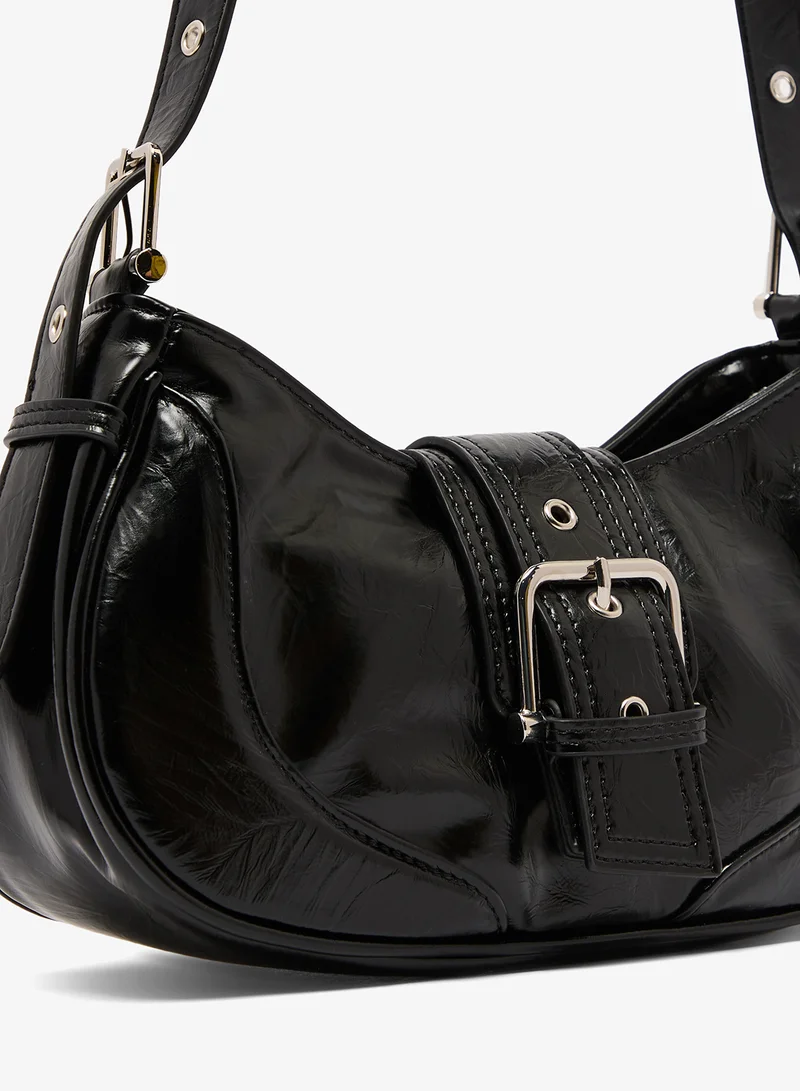 ELLA East-To-West Metal Buckle Bag