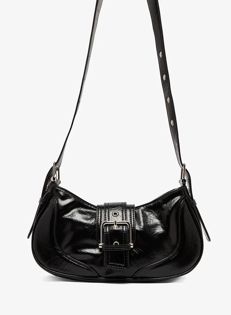 Ella East-To-West Metal Buckle Bag