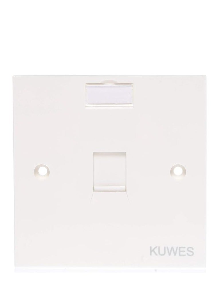 Kuwes Single Face Plate White - Image 1