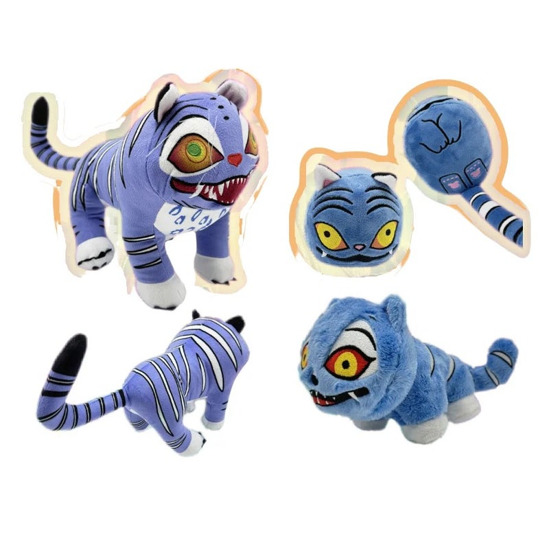 Y&D New Blue Tiger K-pop Demon Hunter Super Soft Plush Pillow – PP Cotton Polyester Stuffed Animal Toy for Birthdays, Collectible Mesh Doll - Image 2