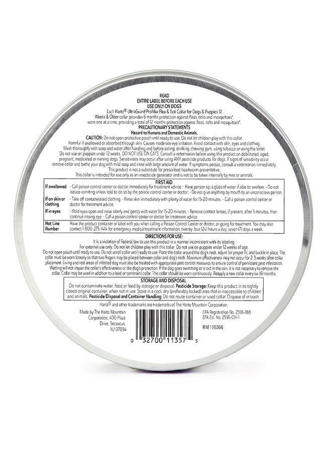Hartz UltraGuard ProMax Flea & Tick Collar for Dogs I 12 Months Protection I Soft & Comfortable Flea & Tick Prevention I 2 Pack,Gray - Image 2