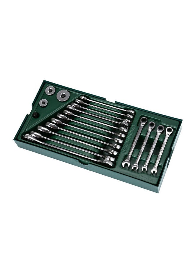 Sata 09908 19-piece Fully Polished Dual-use Ratchet Wrench Set - Image 1