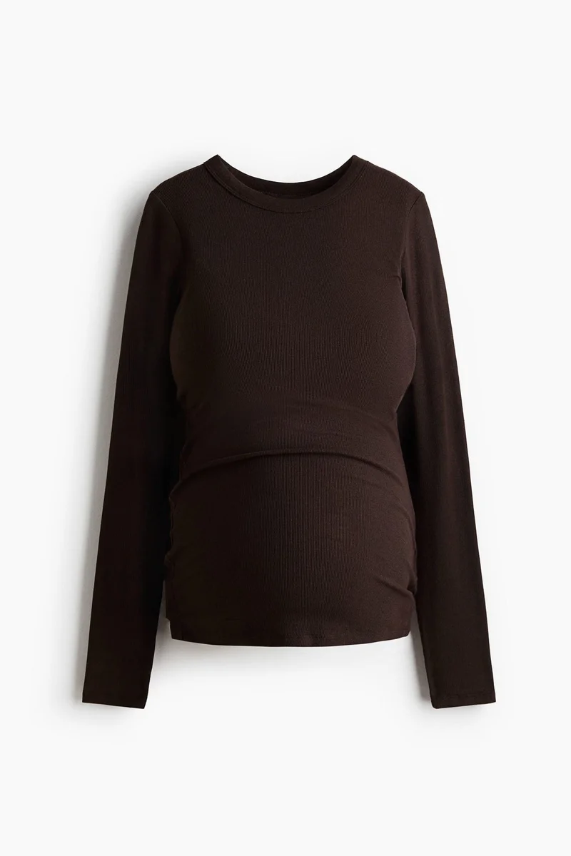 H&M MAMA Ribbed jersey top