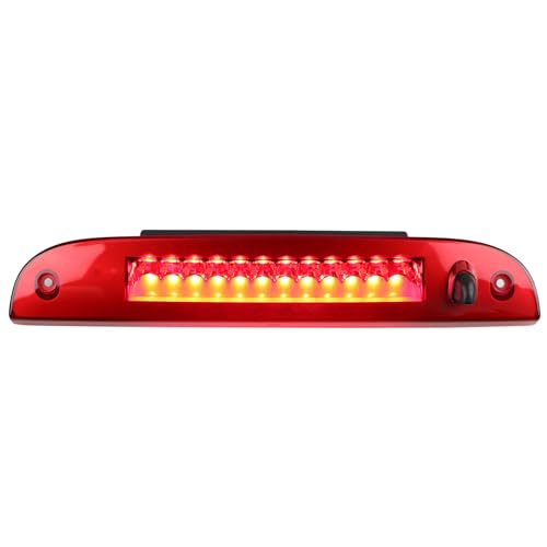 ILONPA LED 3rd Third High Mount Tail Brake Light For 2002-2010 FORD EXPLORER, 2008-2012 Ford Escape (Chrome Housing Red Lens) - Image 1