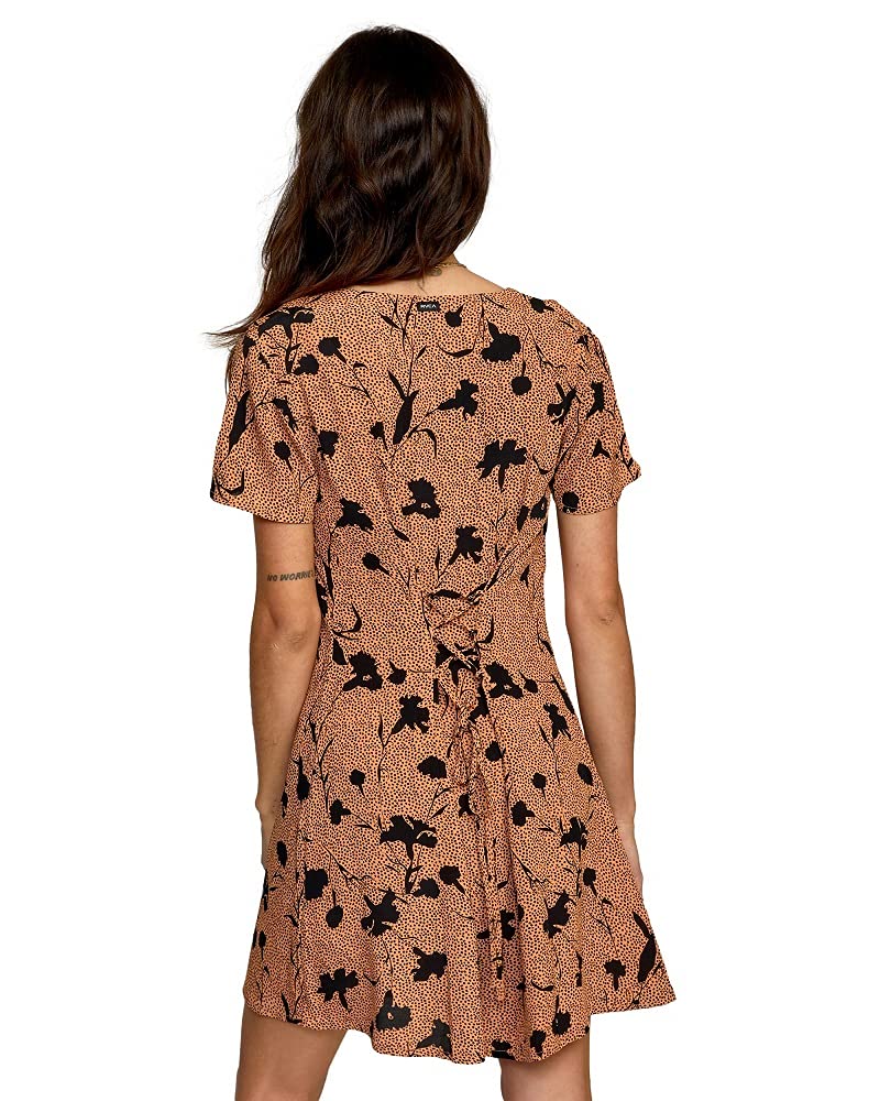 RVCA Women's Avery Woven Short Sleeve Dress, Canyon Rose, M/10 - Image 5