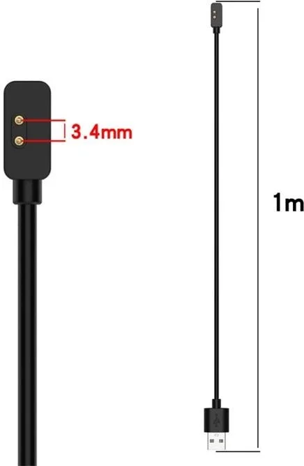 Polhammobile Polham Xiaomi Mi Band 7 Pro and Redmi Watch 2 Magnetic Charging Cable, 1 Meter Ultra Fast Charging Cable