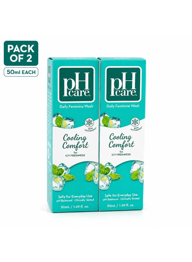 Ph Care 2 Pcs PH Care Feminine Wash Cooling Comfort - 50ml - Image 1
