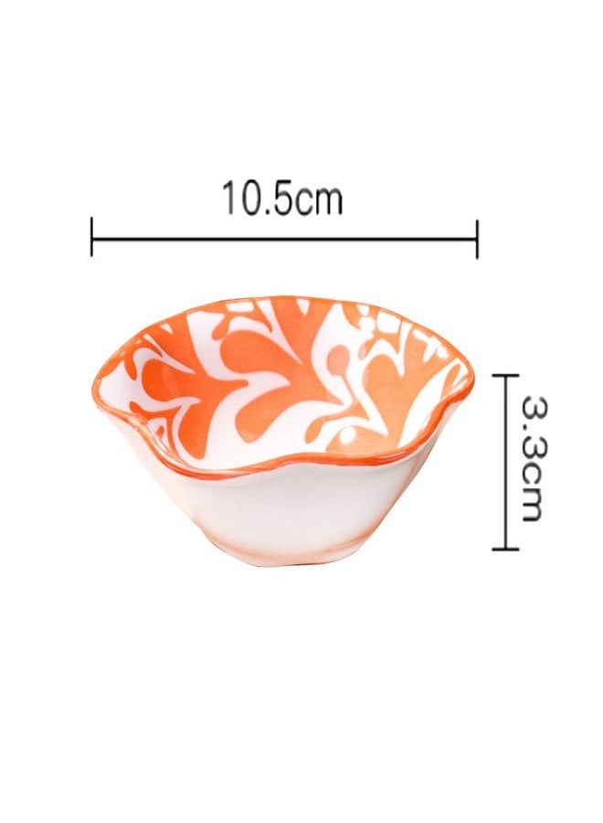 Whitenesser 4-Piece Ceramic Dipping Bowl Set – 4" Assorted Pattern Small Sauce Bowls – Japanese Style Condiment Dishes for Sushi, Soy Sauce, Dumplings – 3.7oz Mini Snack Bowls & Prep Bowls - Image 2