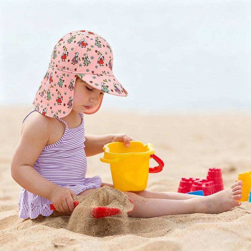 Gifts Treat Kids Legionnaires Hat, UPF 50+ Sun Protection Swim Cap Flap Hat for Kids, Quick Drying Boys Sun Hat with Neck Protection for Beach Seaside Pool… - Image 2