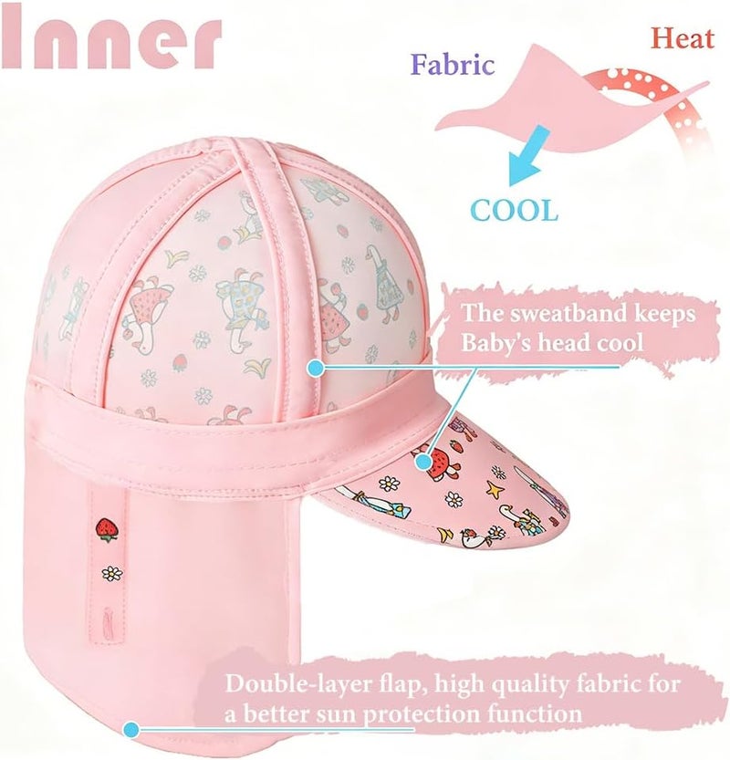 Gifts Treat Kids Legionnaires Hat, UPF 50+ Sun Protection Swim Cap Flap Hat for Kids, Quick Drying Boys Sun Hat with Neck Protection for Beach Seaside Pool… - Image 5