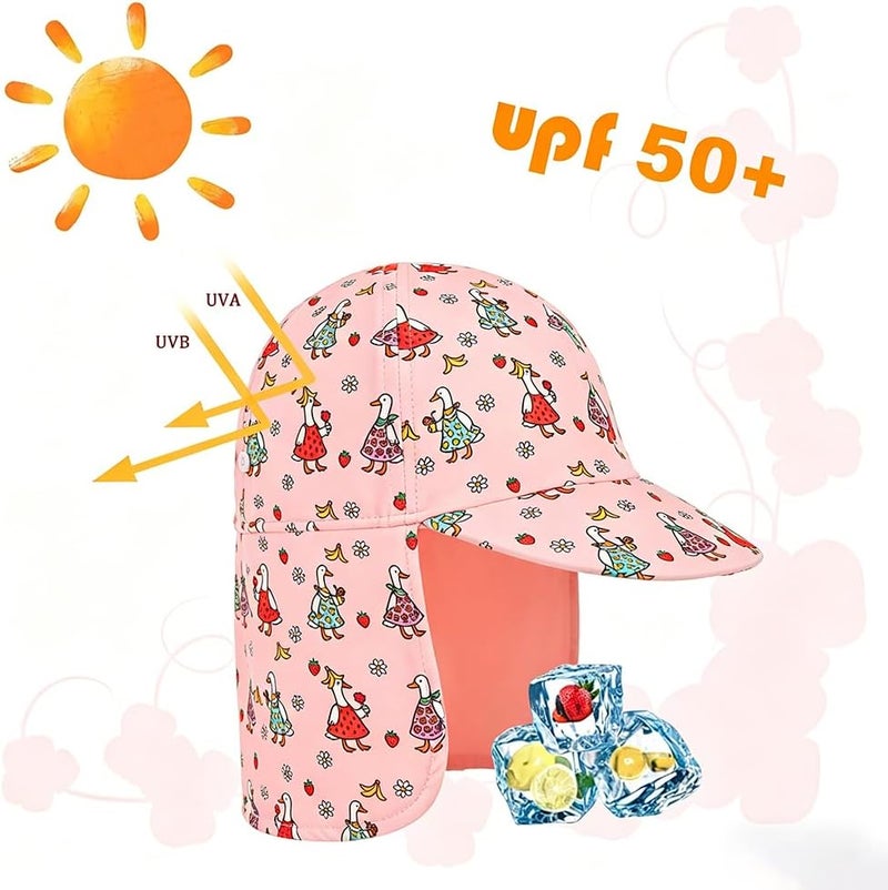 Gifts Treat Kids Legionnaires Hat, UPF 50+ Sun Protection Swim Cap Flap Hat for Kids, Quick Drying Boys Sun Hat with Neck Protection for Beach Seaside Pool… - Image 3