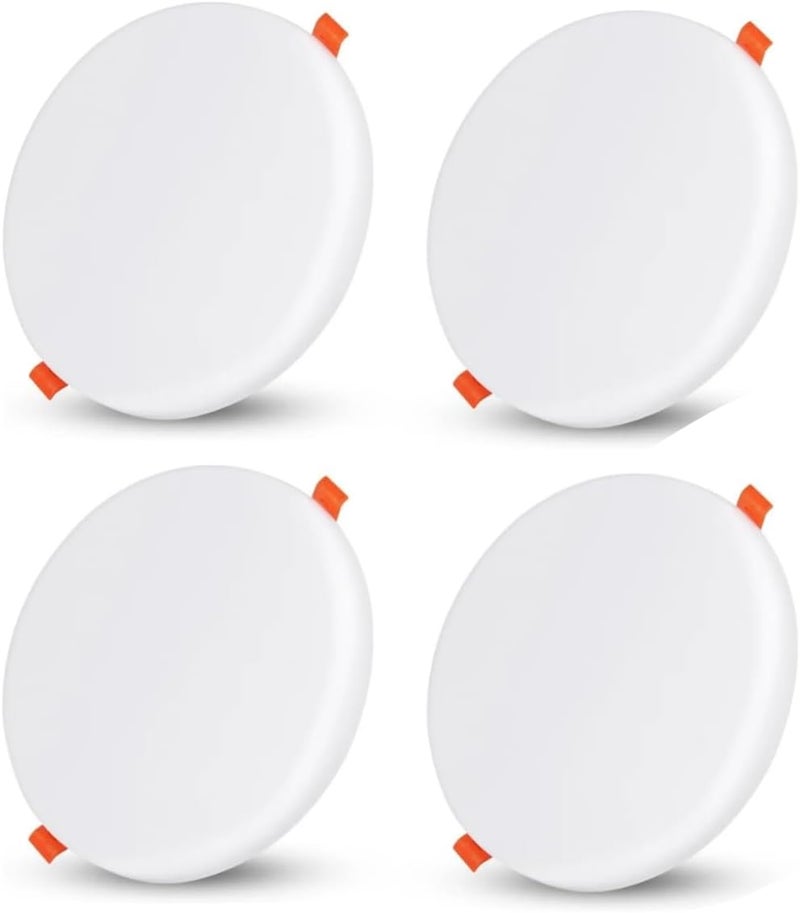 E.V.B 40W LED Slim Ceiling Light, Super Bright Down Light Frameless Design Ceiling Light (White) Pack Of 4 - Image 1