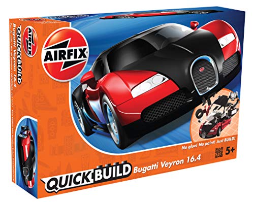 Airfix Quickbuild J6020 Quickbuild Bugatti 16 4 Veyron Black Red - Image 1