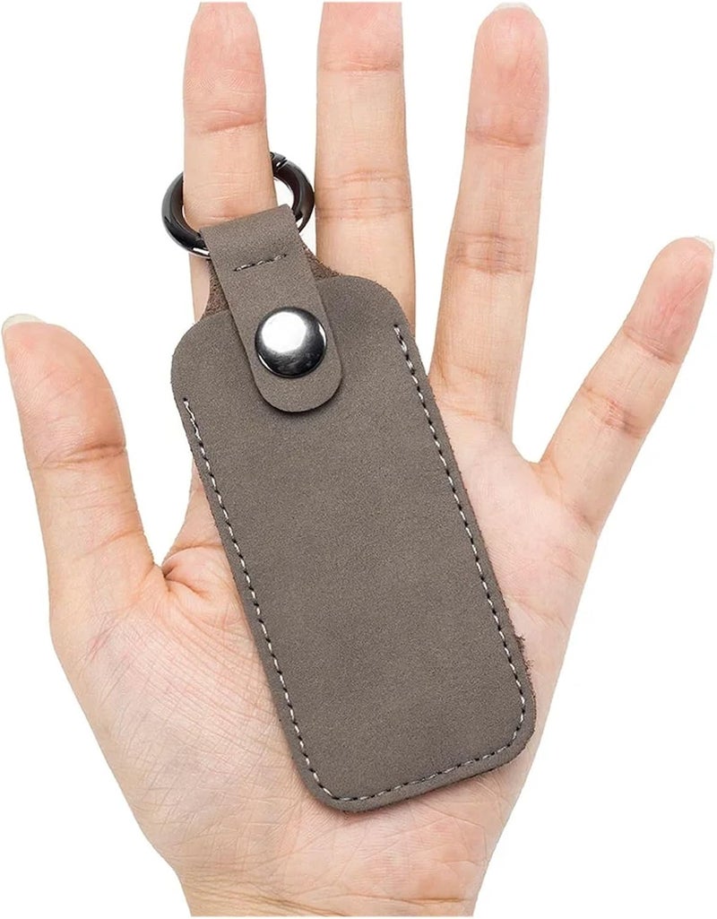 6 Pcs Leather USB Storage Protective Cover Keyring Flash Drive Anti-Loss Car Keychain Case for Shield(Beige) - Image 2