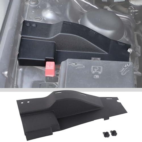 JWWY Engine Side Dust Protection Cover Engine Motor Dust Shield Cover Guard Fit for 2015-2024+ Dodge Challenger,2011-2024+Dodge Charger,Engine Accessories ABS Black 3PCS - Image 1