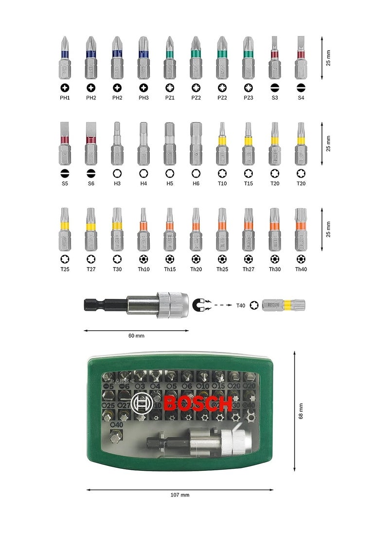BOSCH - Bosch 32-Piece Screwdriver Set With Color Coding - Image 1