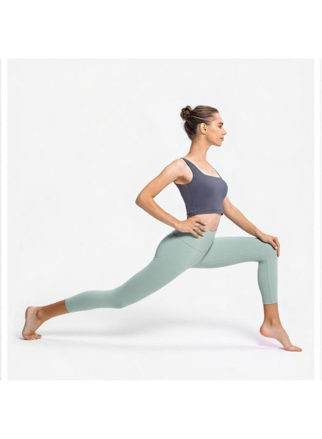 NIBEMINENT Essential/Pure&Plain 7/8 Leggings, High Waisted Compression Soft Pants Workout Athletic Yoga Pants 24" - Image 2