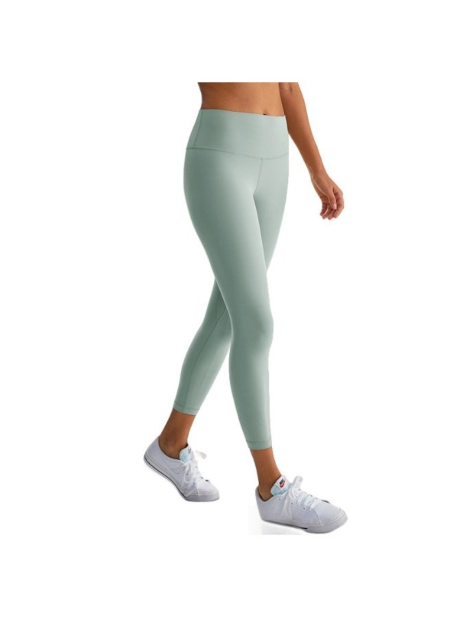 NIBEMINENT Essential/Pure&Plain 7/8 Leggings, High Waisted Compression Soft Pants Workout Athletic Yoga Pants 24" - Image 1