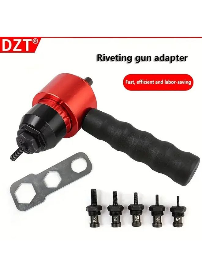 Quick Rivet Adapter 1 4 Hex with Ergonomic Black Handle for M3 M4 M5 M6 M8 Nuts - Image 2