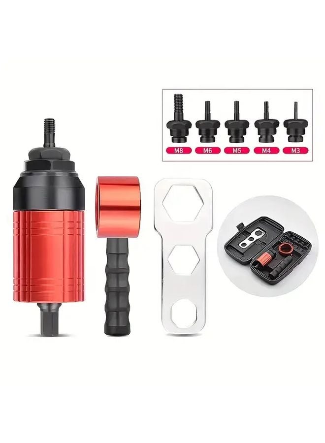 Quick Rivet Adapter 1 4 Hex with Ergonomic Black Handle for M3 M4 M5 M6 M8 Nuts - Image 4
