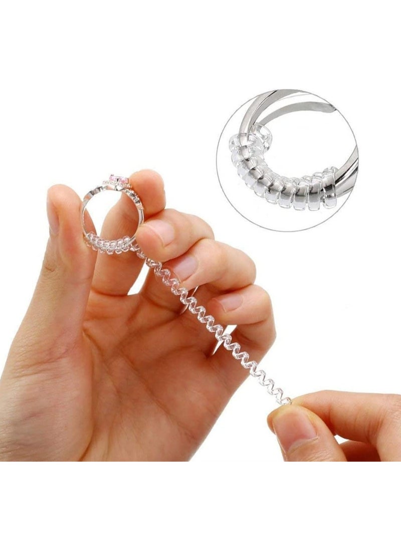 SHEIN 4-Piece Clear Silicone Ring Sizer Set Assorted Sizes