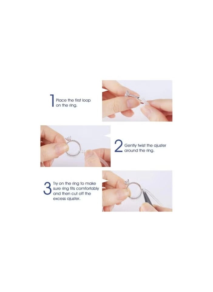 SHEIN 4-Piece Clear Silicone Ring Sizer Set Assorted Sizes