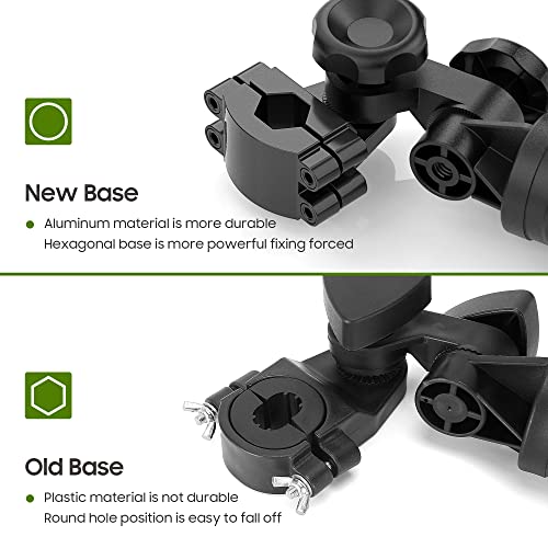 10L0L Golf Push Cart Umbrella Holder-Heavy Duty Aluminium Alloy Base Holder 180 Degree Rotation, Universal Holder for Golf Cart, Strollers, Bike, Wheelchair, Beach Chair (Black) - Image 4