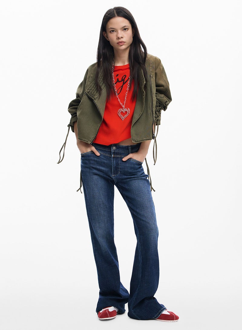 DESIGUAL Knit T-Shirt With Round Neck And Short Sleeves Fabric With A Blend Of Cotton - Image 2