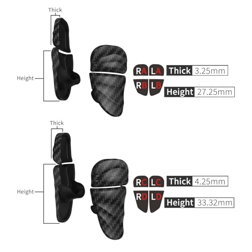 PlayVital Dune 2 Pairs Trigger Stop Shoulder Buttons Extension Kit for ps5 Controller, Stopper Bumper Trigger Extenders for PS Portal, Game Improvement Adjusters for ps5 Edge - Graphite Carbon Fiber - Image 3