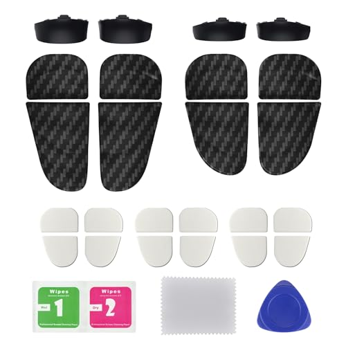 PlayVital Dune 2 Pairs Trigger Stop Shoulder Buttons Extension Kit for ps5 Controller, Stopper Bumper Trigger Extenders for PS Portal, Game Improvement Adjusters for ps5 Edge - Graphite Carbon Fiber - Image 2