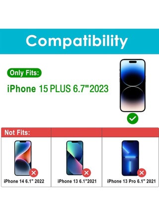 (عبوتان) واقي شاشة للخصوصية لهاتف iPhone 15 Plus 2023 9H مضاد للتجسس من الزجاج المقسى الداكن واقي شاشة لهاتف iPhone 15 Plus 6.7 بوصة 2023، جراب صديق للبيئة وخالي من الفقاعات - view 2