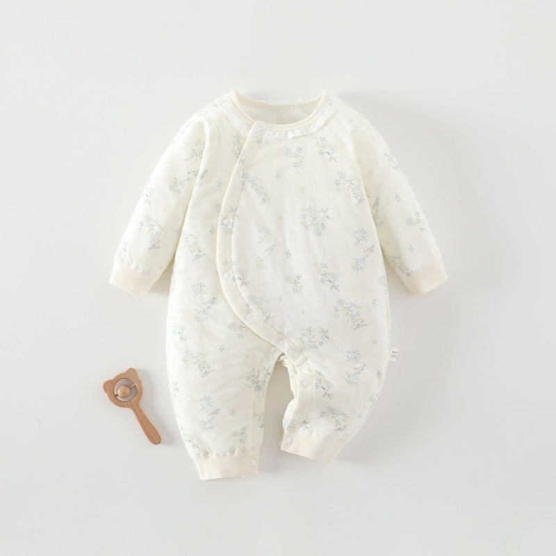 You Zhu Baby Cotton Bodysuit Long-Sleeve Crawling Suit for Infants & Toddlers, A-Class, Seamless, Autumn & Winter, Unisex - Image 1
