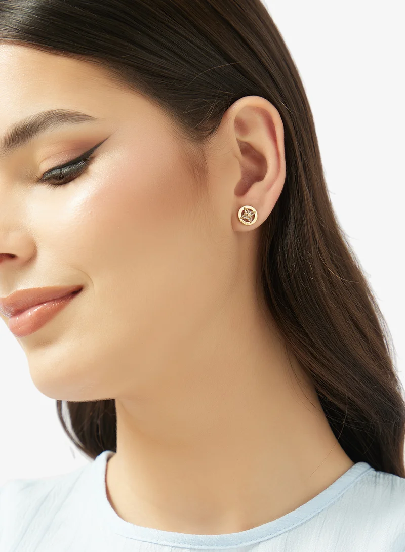 GUESS  Crystal Flowers Stud Earrings for Women | Best Price UAE