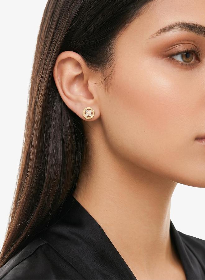 GUESS Crystal Flowers Stud Earrings - Image 2