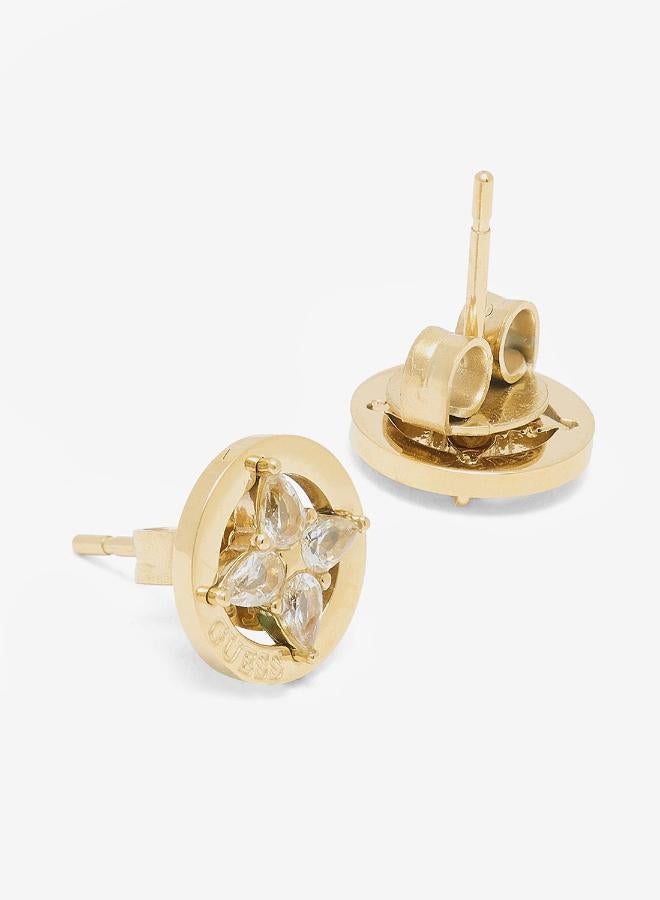 GUESS Crystal Flowers Stud Earrings - Image 3